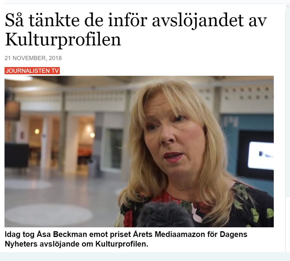 Journalisten.se intervjuar Åsa Beckman och Peter Wolodarski